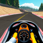**

A split-screen image. On one side, a kart spins out of control at a sharp corner. The HUD shows steering sensitivity set to 100%. On the other side, a kart smoothly drifts around the same corner, maintaining speed. The HUD shows steering sensitivity set to 65%. The overall aesthetic is bright and vibrant, like a video game screenshot. Text overlay: "Finding Your Steering Sweet Spot."

**