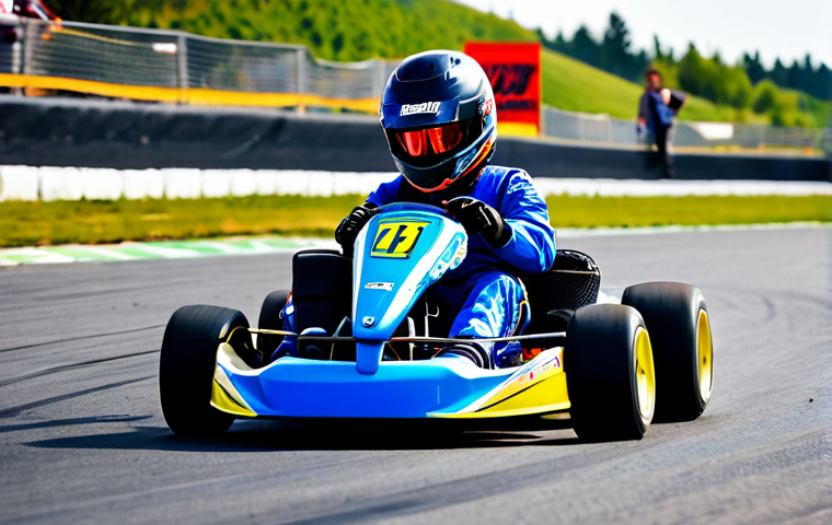 KartRider Practice Session**

A young adult, fully clothed in a racing suit (professional attire), practicing drifting on a KartRider track. The track is brightly colored and cartoonish. Focus on the kart drifting around a sharp corner, leaving tire marks. Background shows a vibrant landscape with cheering spectators. Safe for work, appropriate content, perfect anatomy, well-formed hands, natural proportions, family-friendly. High-quality digital art.

**