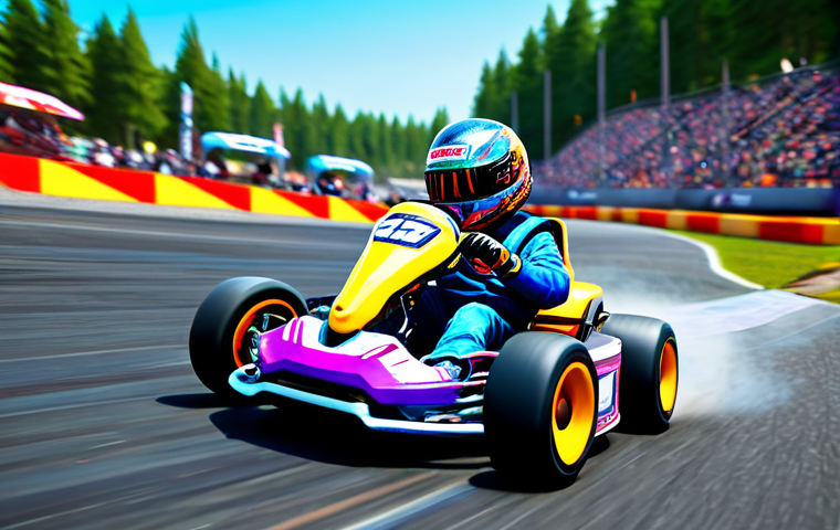 카트라이더 초보 유저의 성공 비법 - Drifting Action**

"A vibrant and dynamic screenshot of a KartRider race, focusing on a kart mid-dri...