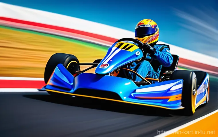 카트라이더 최고 랭커 비법 - **Prompt:** A highly focused, skilled racer in a vibrant, futuristic go-kart, executing a perfect "p...