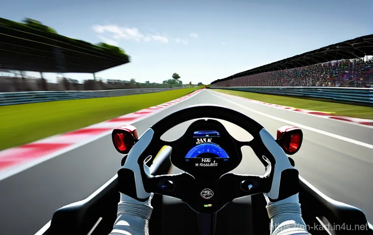 카트라이더 최고 랭커 비법 - **Prompt:** A dynamic scene depicting a professional go-kart racer skillfully performing a "chain bo...