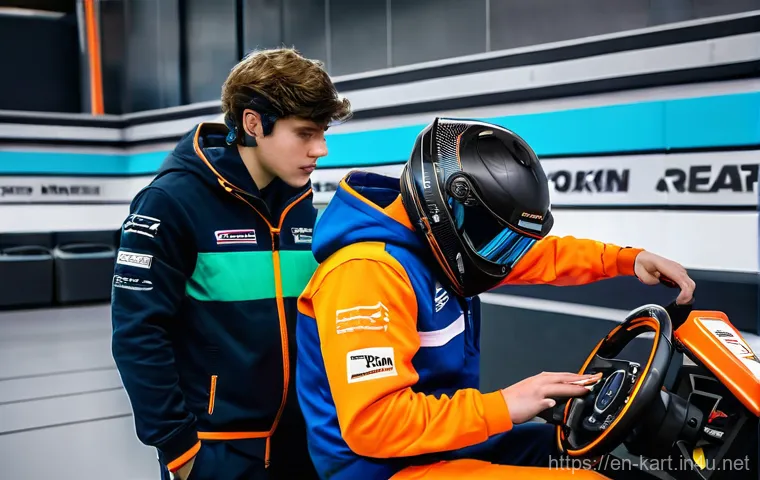 카트라이더 커뮤니티 이벤트 - **Image Prompt:** "A happy young KartRider player, around 16-19 years old, stands beaming with pride...