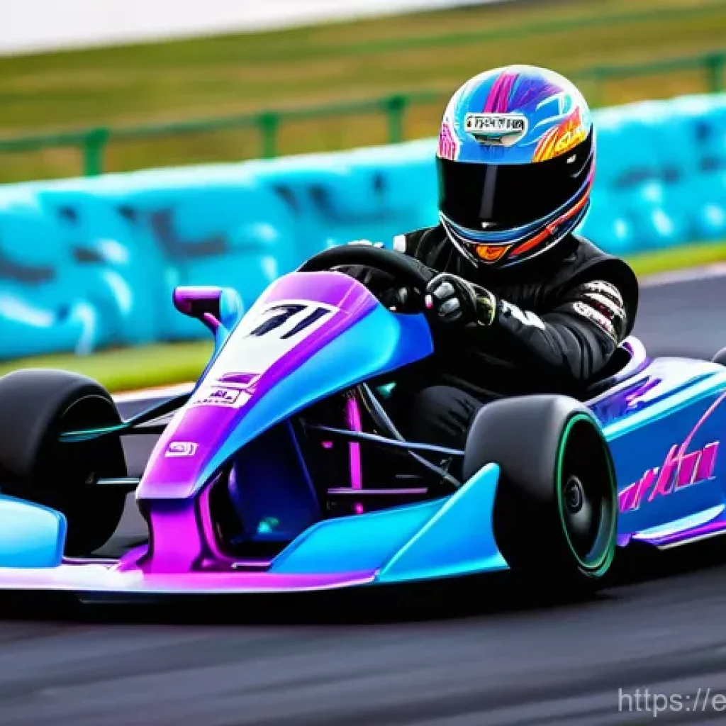카트라이더 초보 유저의 드리프트 활용 공략 - **Prompt:** "A highly detailed, vibrant image of a professional KartRider racer executing a perfect ...
