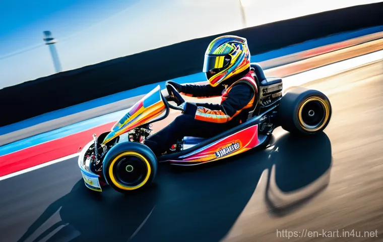 카트라이더 초보 유저의 드리프트 활용 공략 - **Prompt:** "A highly detailed, vibrant image of a professional KartRider racer executing a perfect ...