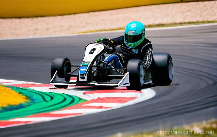 카트라이더 초보 유저의 드리프트 활용 공략 - **Prompt:** "An action-packed, dynamic shot of a KartRider kart performing a powerful boost drift, s...