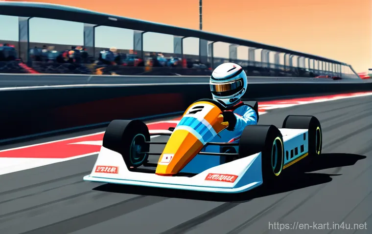 카트라이더 글로벌 출시 준비 - **Prompt 1: Farewell Drift at Sunset**
    A vibrant, cinematic illustration depicting a diverse gro...