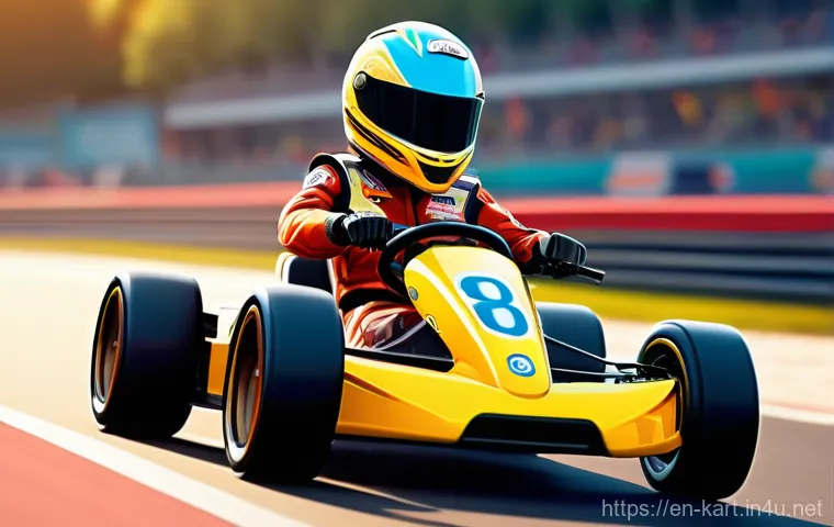 카트라이더 팬아트 이벤트 참여 스토리 - **Prompt 1: "The Champion's Custom Ride"**
    A vibrant and energetic illustration in the style of ...