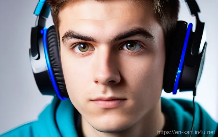 카트라이더 게임 설정 조정법 - A focused, medium shot of a competitive gamer, approximately 18-25 years old, wearing a comfortable,...