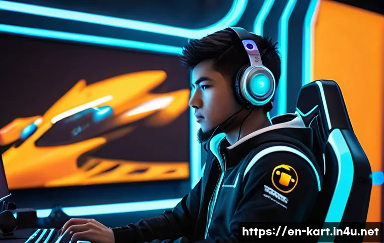 카트라이더 이벤트 랭크전 - **Prompt: A highly focused, analytical gamer, male or female, in their late teens or early twenties,...