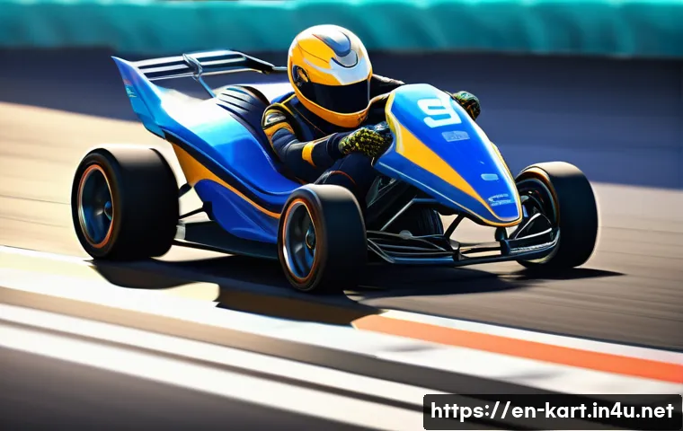 카트라이더 팬아트 대회와 신규 캐릭터 활용 - A vibrant digital painting of the new KartRider character in dynamic racing action, showcasing their...