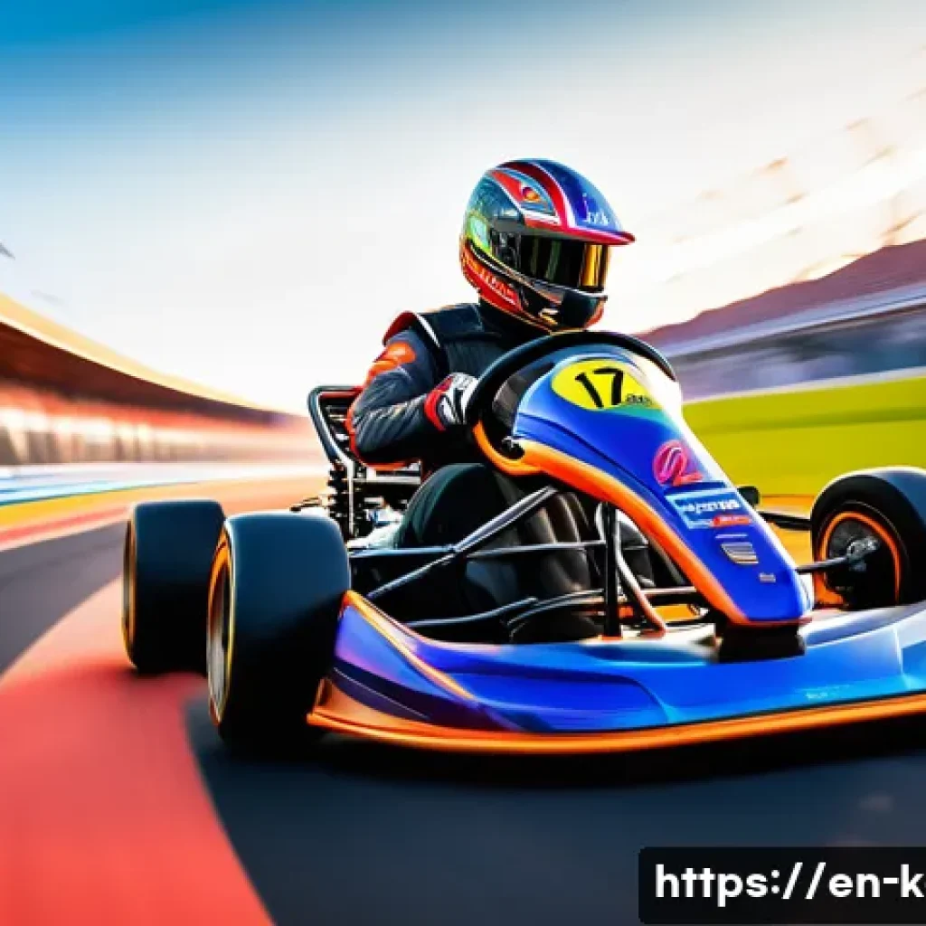 카트라이더 전설 캐릭터 설정 - A dynamic scene featuring the KartRider character Blaze, a confident racer in a sleek, futuristic ra...
