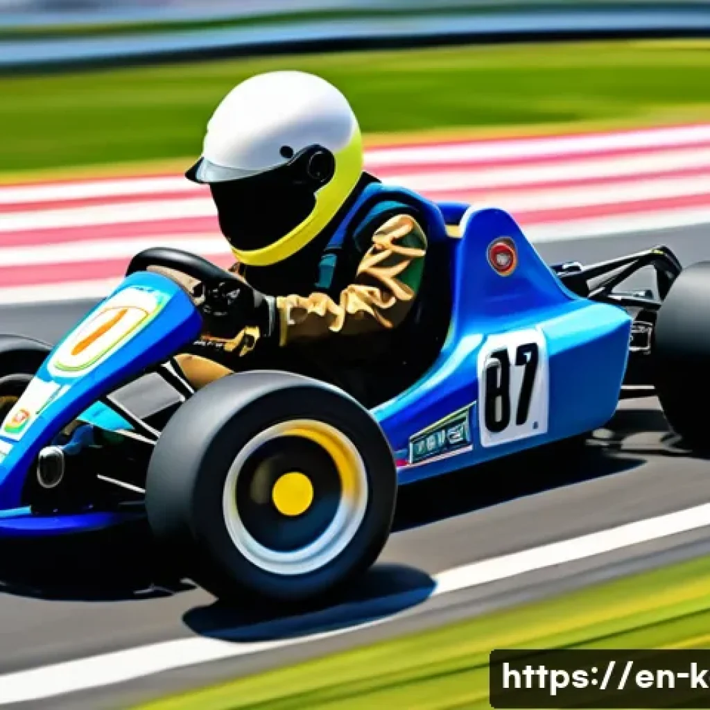 카트라이더 트랙별 공략 노하우 - A dynamic kart racing scene focused on a tight hairpin turn in a colorful, cartoon-style race track....