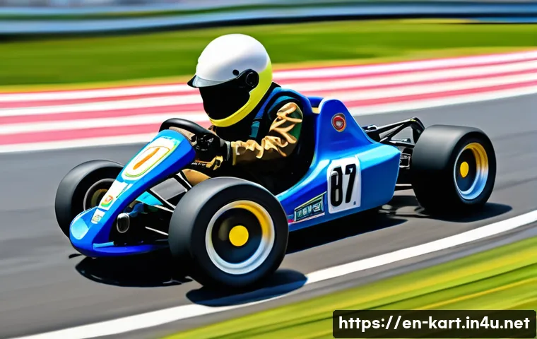 카트라이더 트랙별 공략 노하우 - A dynamic kart racing scene focused on a tight hairpin turn in a colorful, cartoon-style race track....