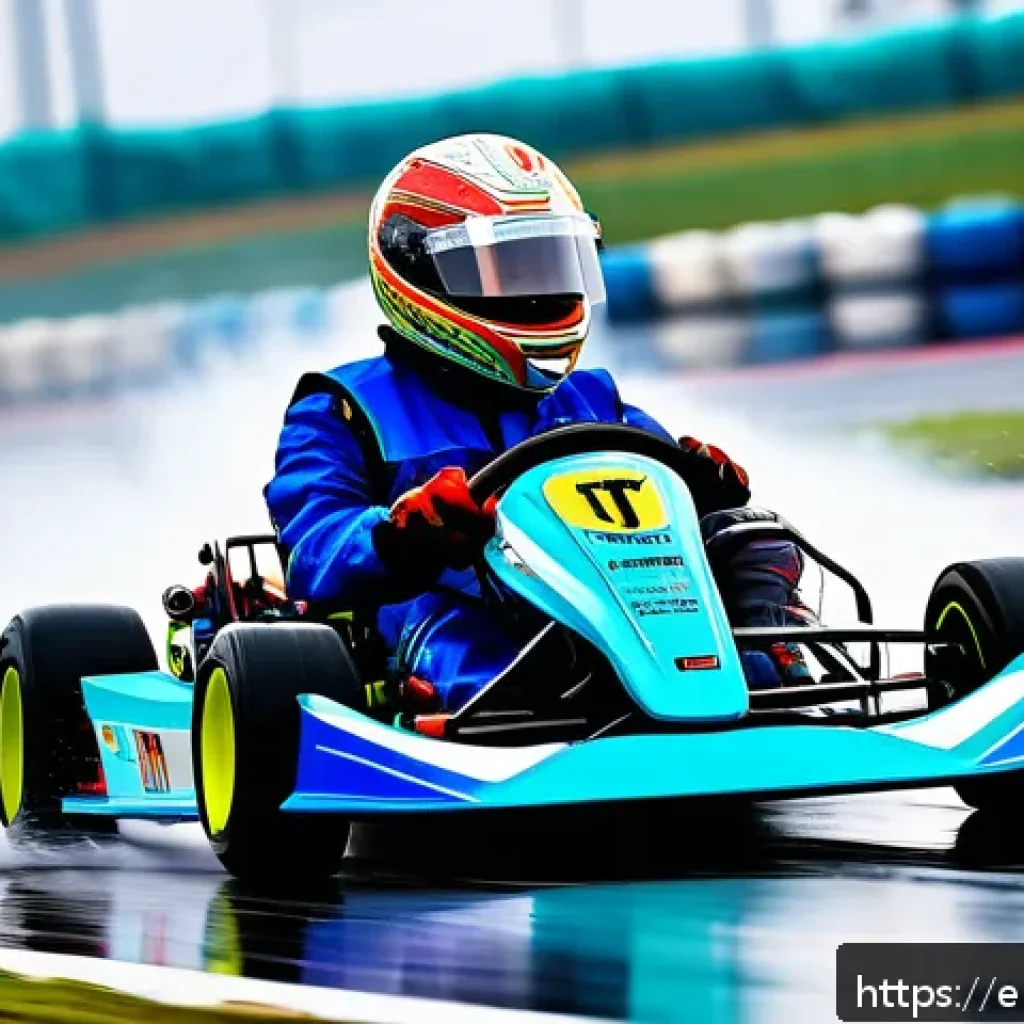 카트라이더 신규 업데이트와 글로벌 유저 반응 - A vibrant kart racing scene on a futuristic track under dynamic weather conditions, featuring heavy ...