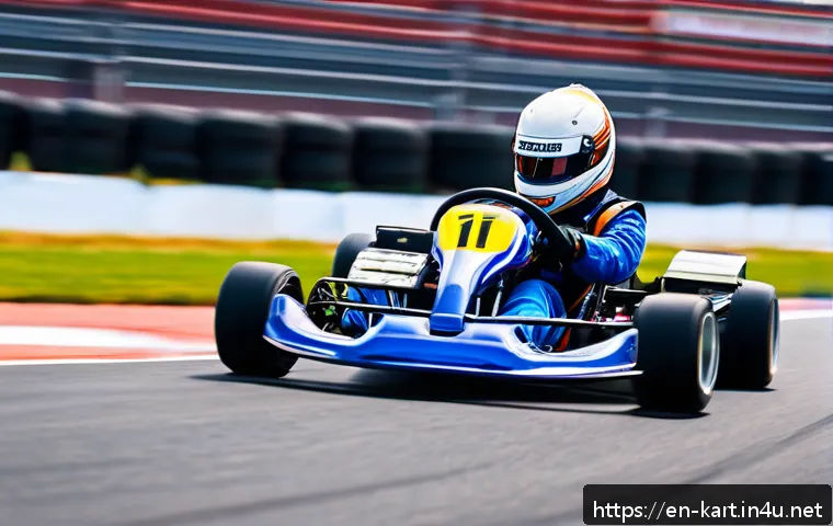 카트라이더 초보 유저의 게임 공략 팁 - A dynamic racing scene featuring a sleek kart drifting smoothly around a sharp corner on a vibrant r...