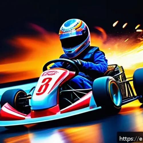 카트라이더 신규 아이템과 트랙 조합 - A dynamic kart racing scene on a vibrant, futuristic track featuring a racer activating a powerful n...